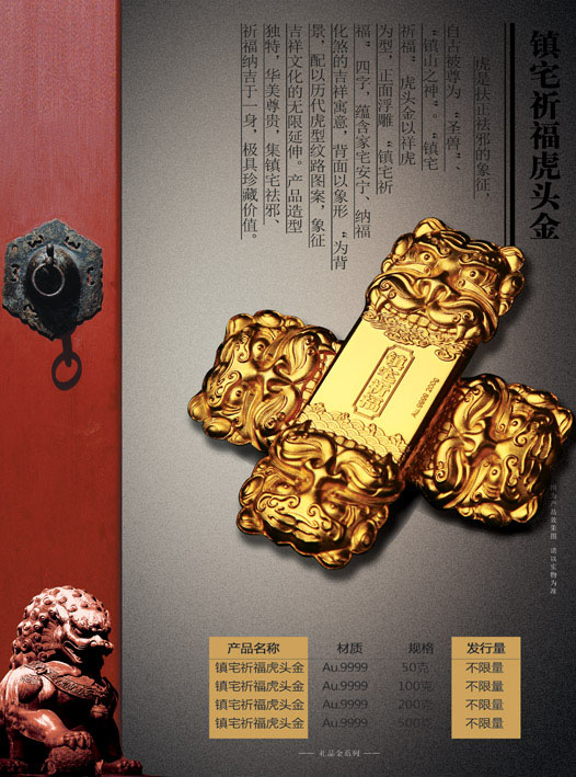鎮宅祈福虎頭金